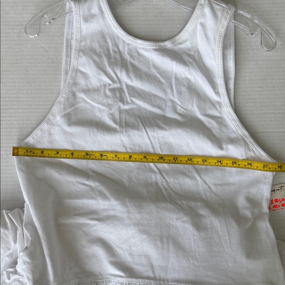 White Sleeveless Bubble Hem Dress - Picture 7 of 12